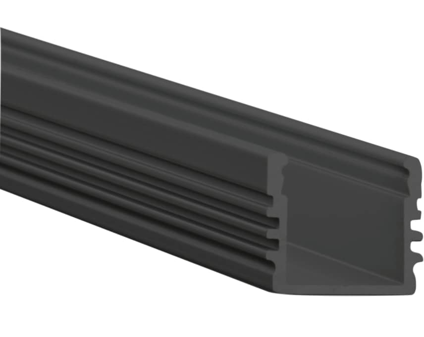 M-Light LED Aufbauptrofil AB-12H-A schwarz. Für Streifen mit max. 12mm Breite #81-4505#