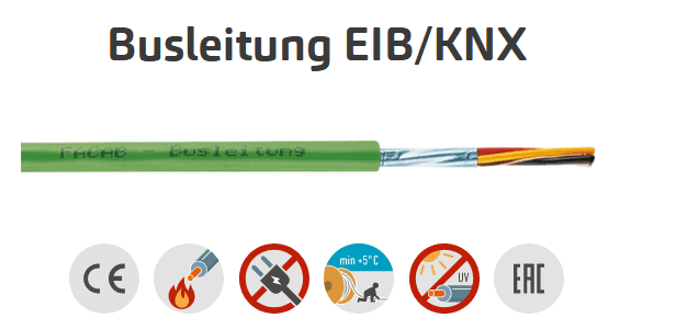 Busleitung EIB/KNX 2x2x0,8 Grün RG100